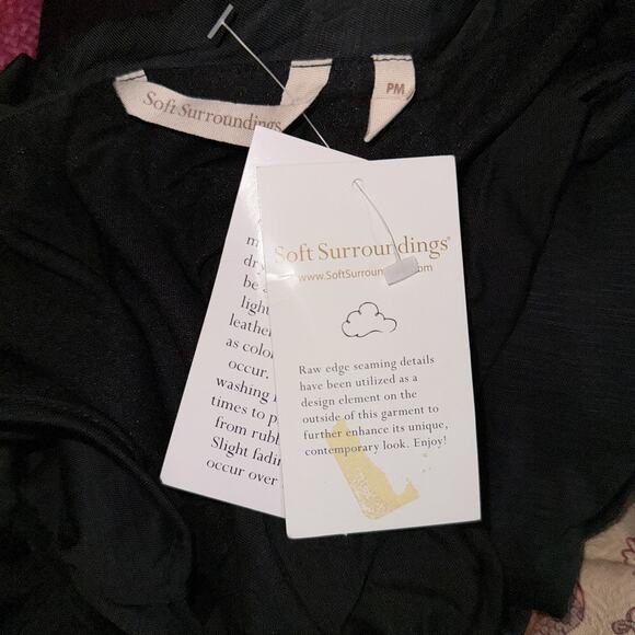 Soft Surroundings Dress Womens Petite Medium Maxi Ruffle Off Shoulder Modal NEW - Picture 4 of 8